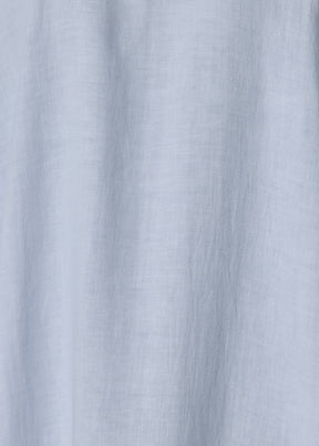 lightweight linen wide a-line shirt dress with collar (bridgertonblue)