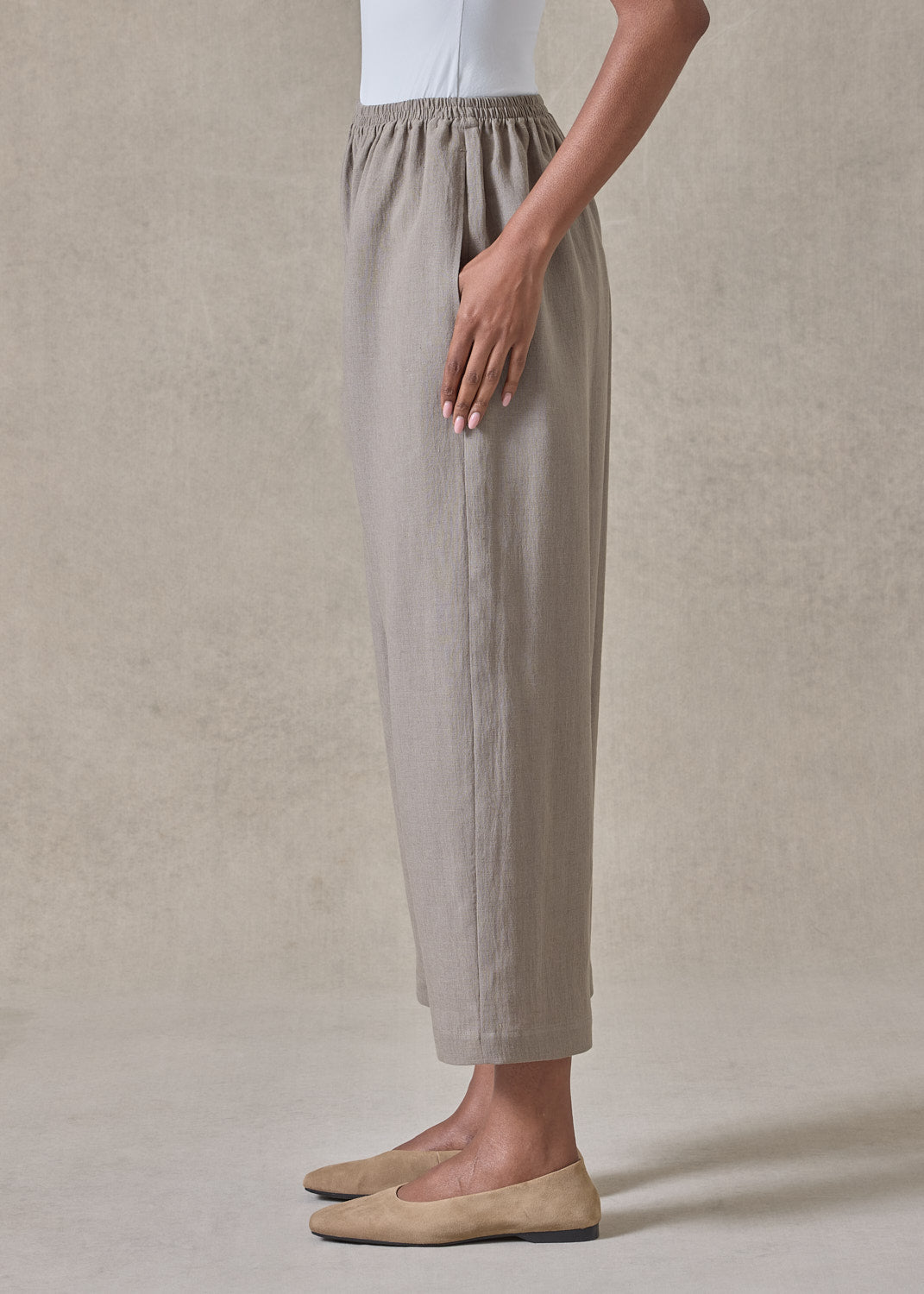 lightweight linen japanese trouser (darkstone)