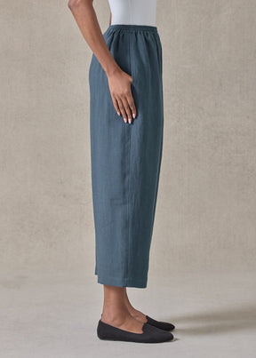 lightweight linen japanese trouser (petroldark)