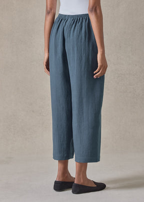 lightweight linen japanese trouser (petroldark)