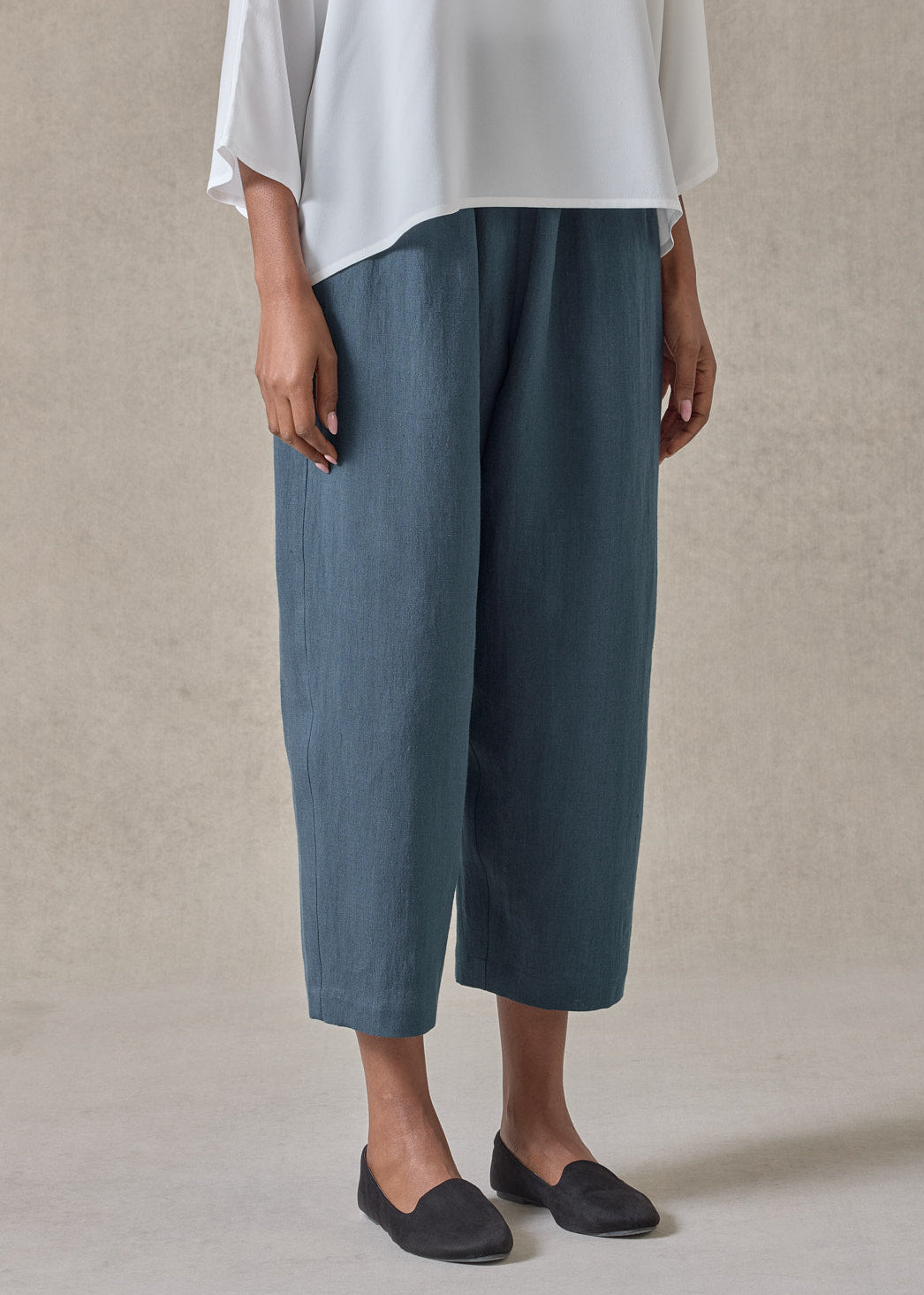 lightweight linen japanese trouser (petroldark)