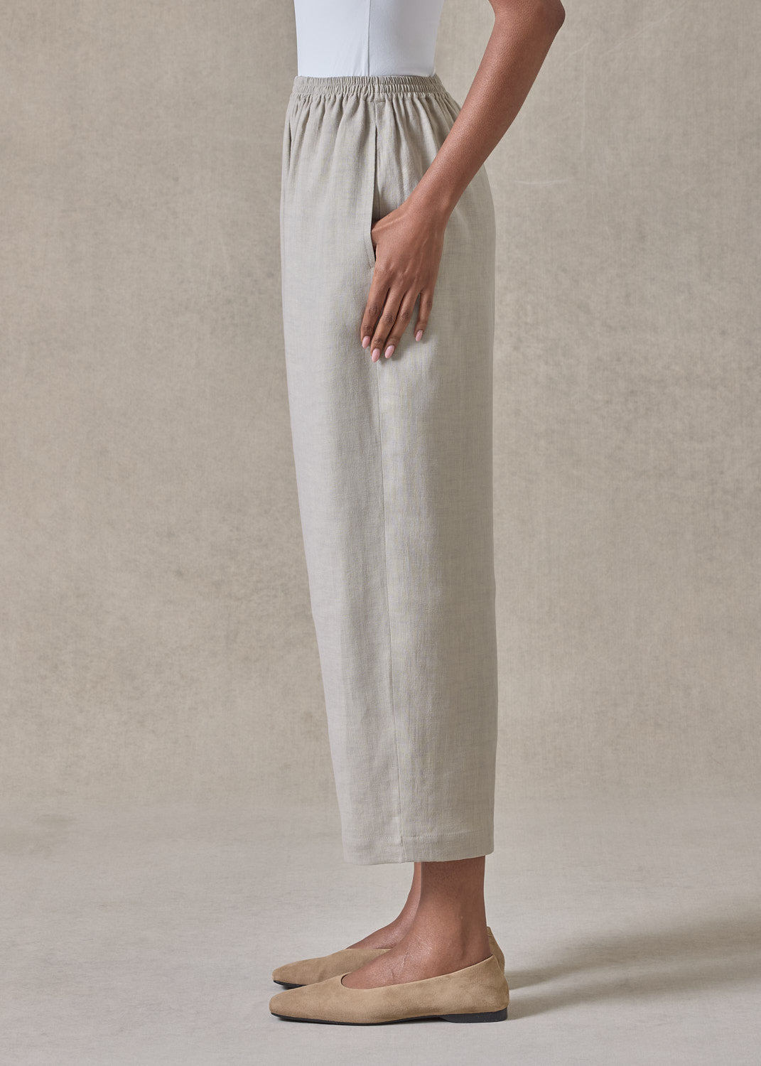 lightweight linen japanese trouser (stone)