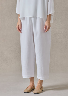 lightweight linen japanese trouser (white)