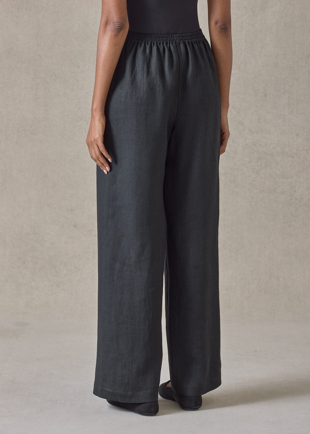 lightweight linen trouser (black)