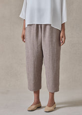 melange linen japanese trouser (bison)