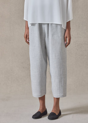 melange linen japanese trouser (cloudgrey)