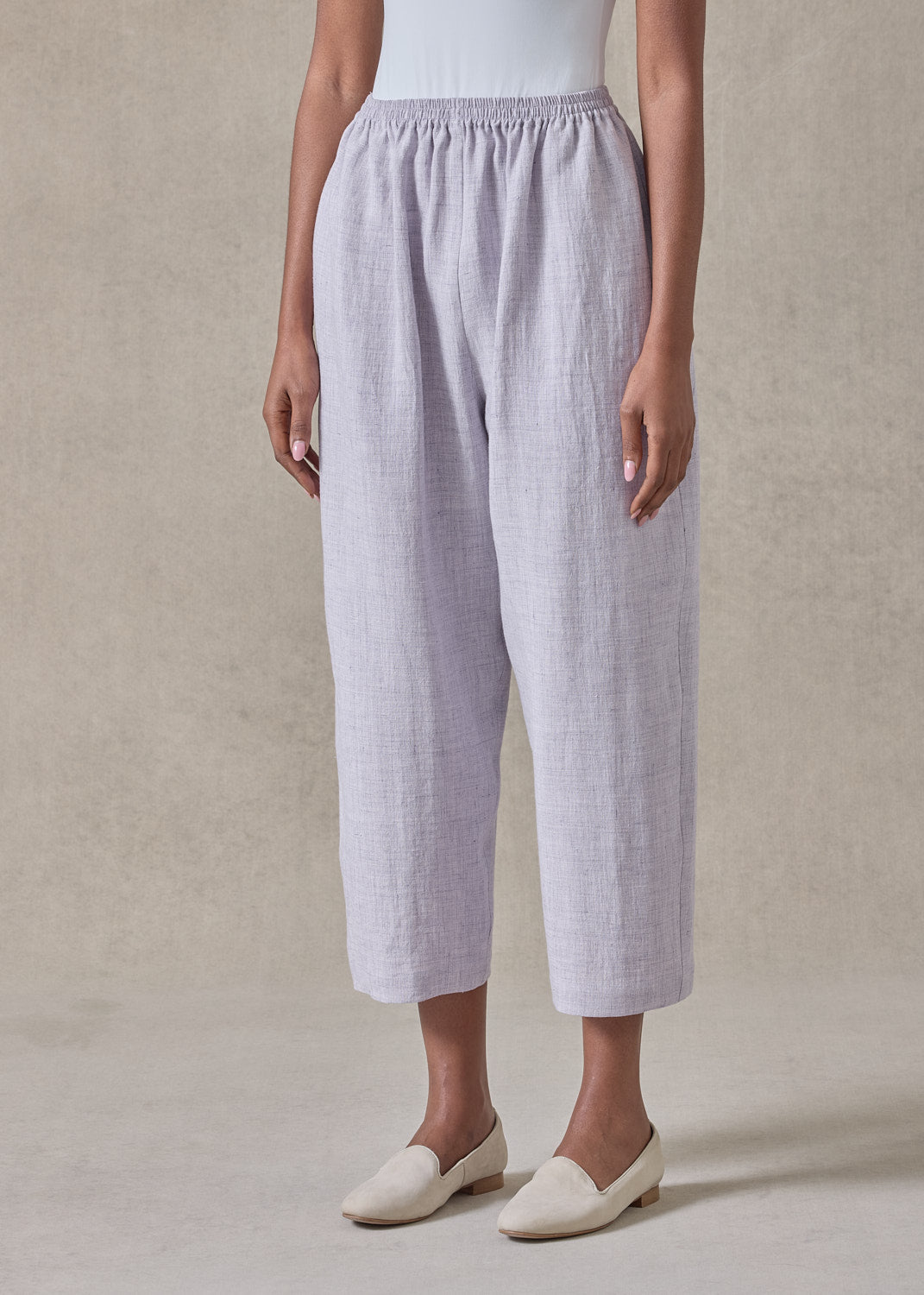 melange linen japanese trouser (wisteria)