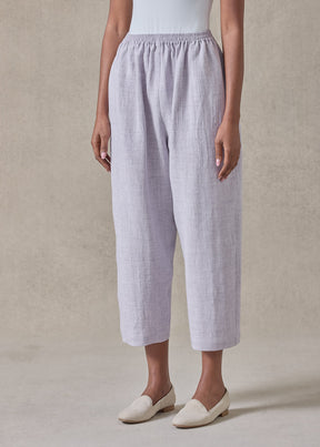 melange linen japanese trouser (wisteria)