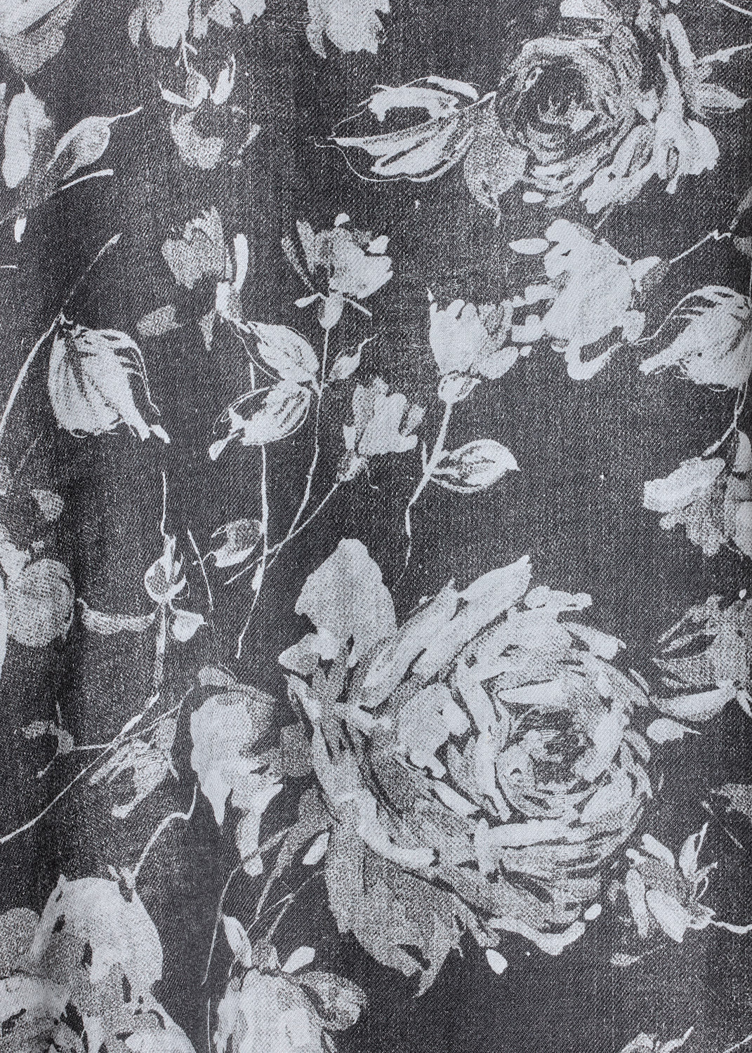 stonewashed linen wide a-line scoop neck dress (monochrome)