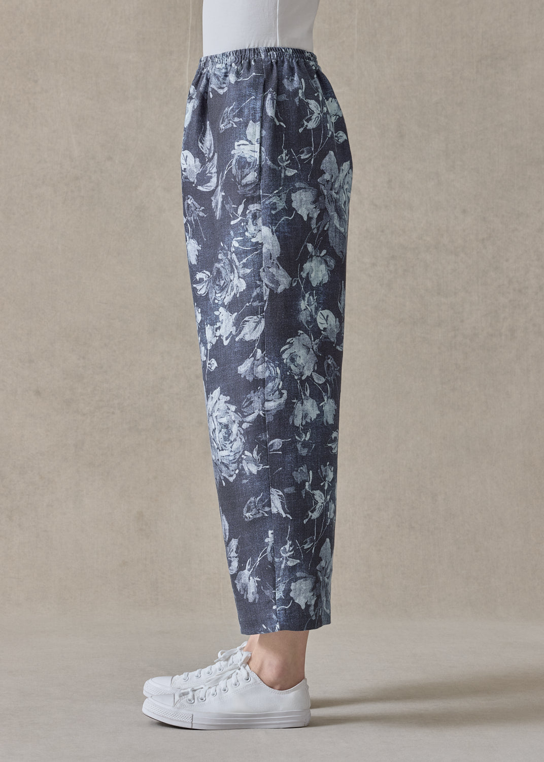 stonewashed linen japanese trousers (indigo)