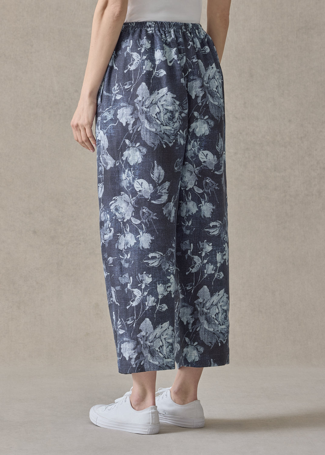 stonewashed linen japanese trousers (indigo)