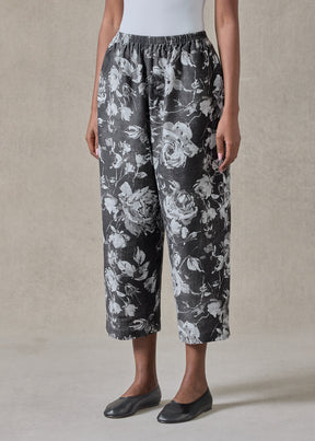 stonewashed linen japanese trouser (monochrome)