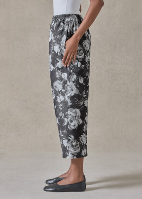 stonewashed linen japanese trouser (monochrome)