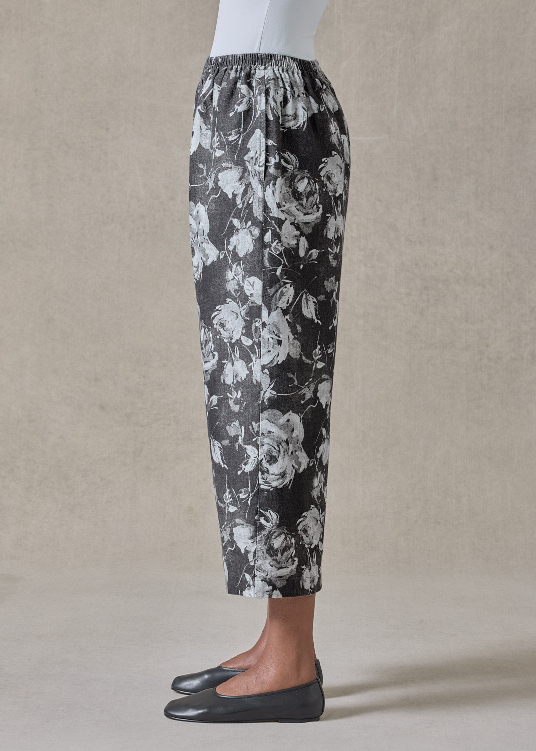 stonewashed linen japanese trouser (monochrome)