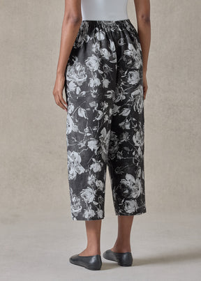 stonewashed linen japanese trouser (monochrome)