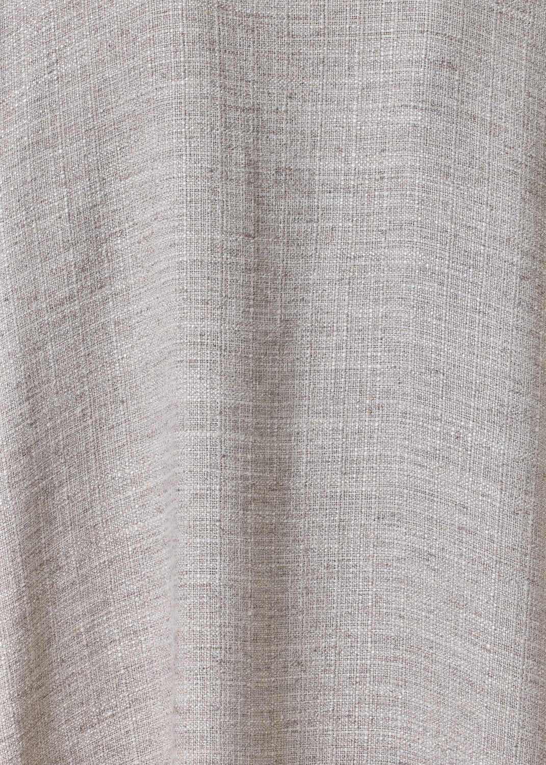 textured linen mix wide a-line shirt dress with collar (natural)