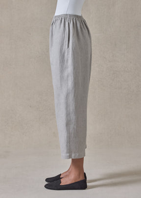 textured linen japanese trouser (grey)