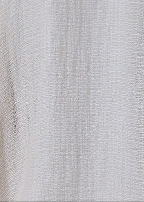 linen mix wide short sleeve scrunch shawl collar jacket - mid plus (natural)