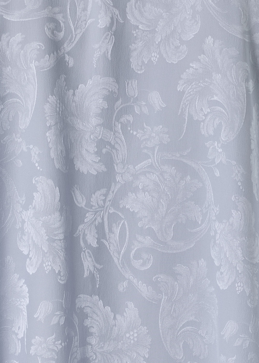 silk jacquard wide a-line double stand collar shirt - mid plus (bridgertonblue)