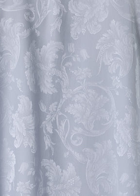 silk jacquard wide a-line double stand collar shirt - mid plus (bridgertonblue)