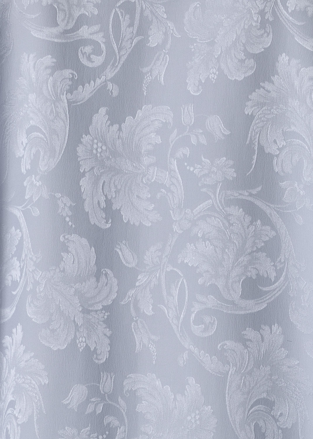 silk jacquard wide a-line double stand collar shirt - very long with slits (bridgertonblue)