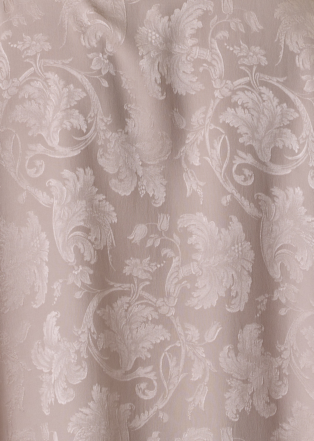 silk jacquard wide a-line double stand collar shirt - very long with slits (stone)