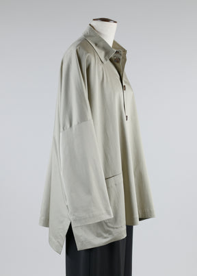 cotton shirt jacket with collar - regular
