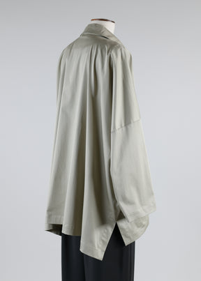 cotton shirt jacket with collar - regular