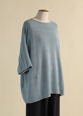 cotton short sleeve square knit top - mid plus