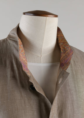 wool mix 'Binish' jacket with collar and cuff detail (cafe)