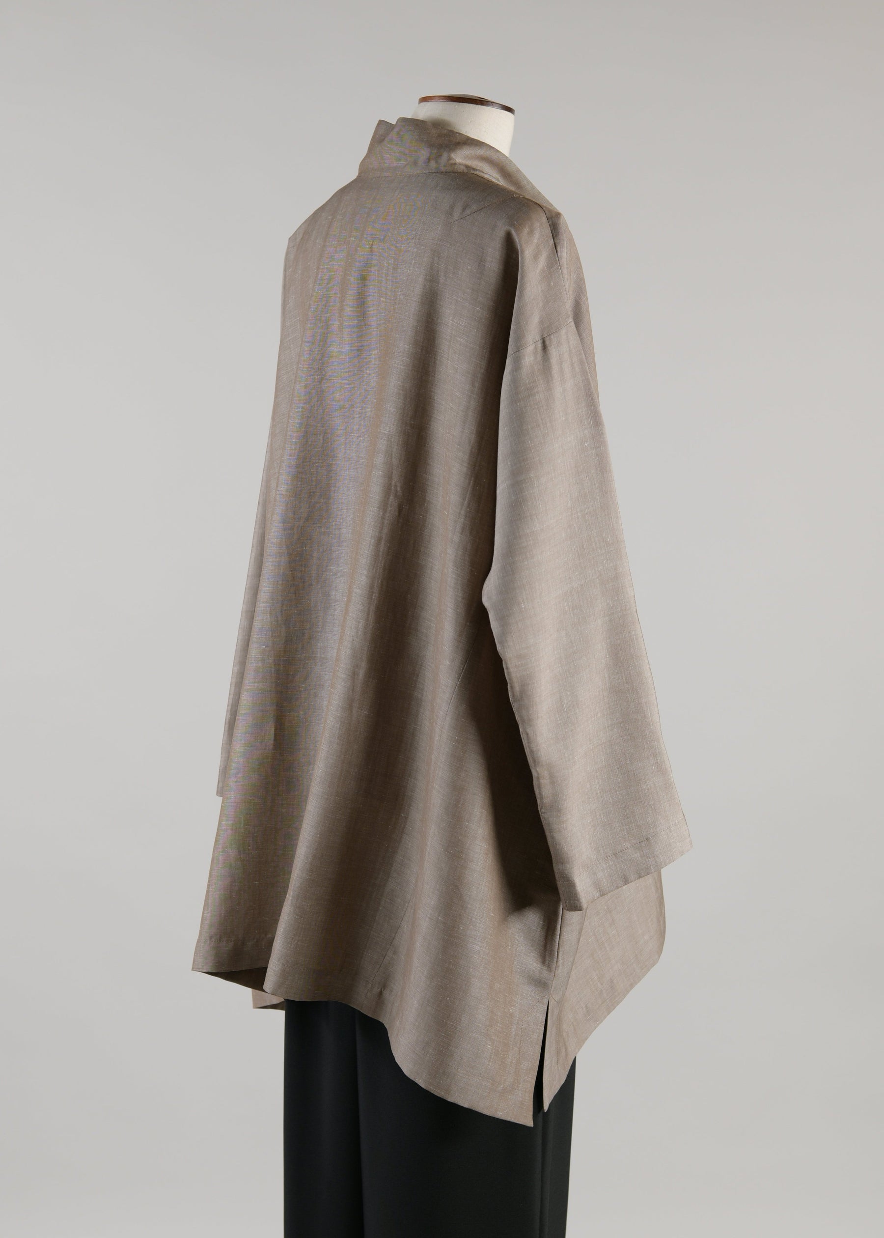 wool mix 'Binish' jacket with collar and cuff detail (cafe)