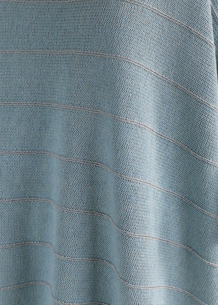 cotton short sleeve square knit top - mid plus