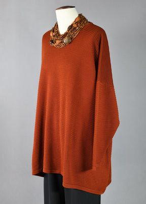 a-line round neck sweater - long