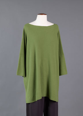 cotton square 3/4 sleeve  top - long