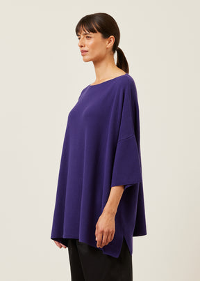 square 3/4 sleeve sweater - long