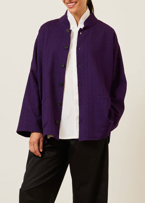 cotton chinese imperial jacket with chinese collar - long