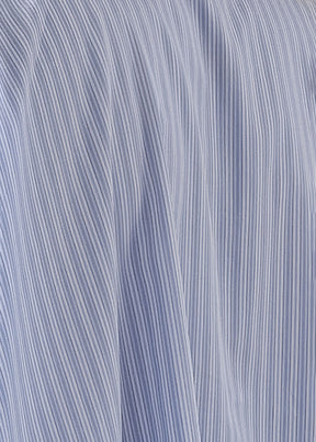 cotton wide a-line collarless shirt - very long with slits