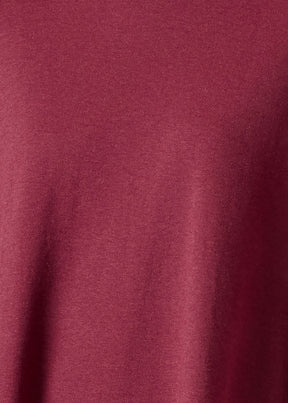 cotton jersey sloped shoulder round neck poncho - long plus