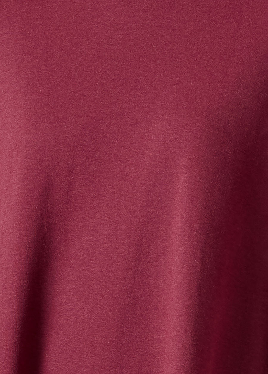 cotton jersey sloped shoulder round neck poncho - long plus