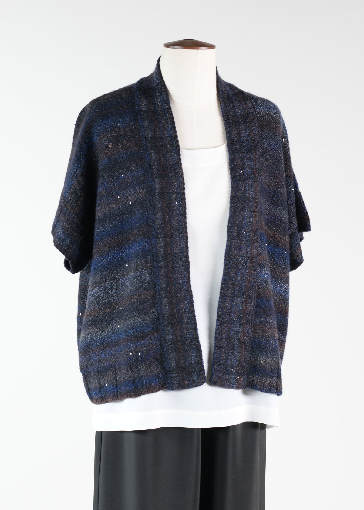 cropped short sleeve open cardigan