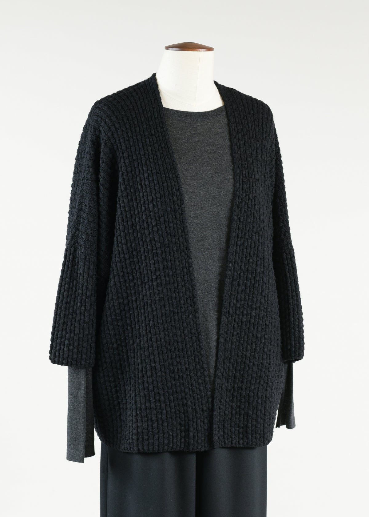 3/4 sleeve open cardigan - mid plus