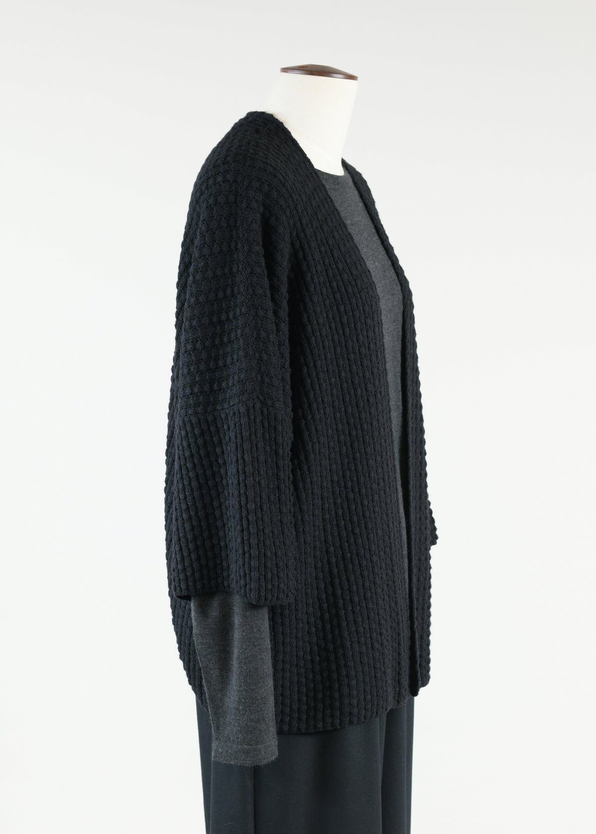 3/4 sleeve open cardigan - mid plus