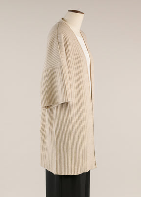 3/4 sleeve open cardigan  - long plus