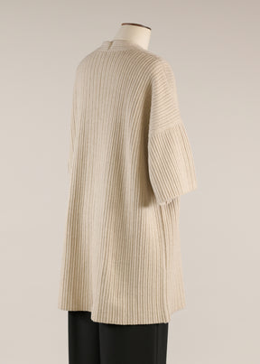 3/4 sleeve open cardigan  - long plus