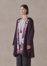 cashmere imperial round neck coat - very long (port)
