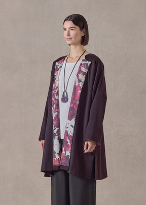 cashmere imperial round neck coat - very long (port)