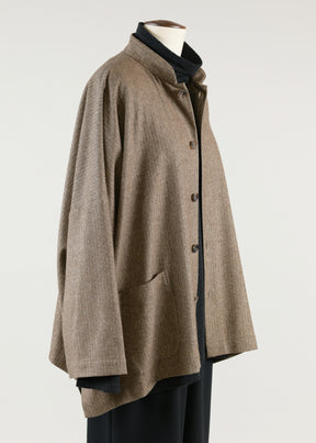 wide mandarin jacket - long