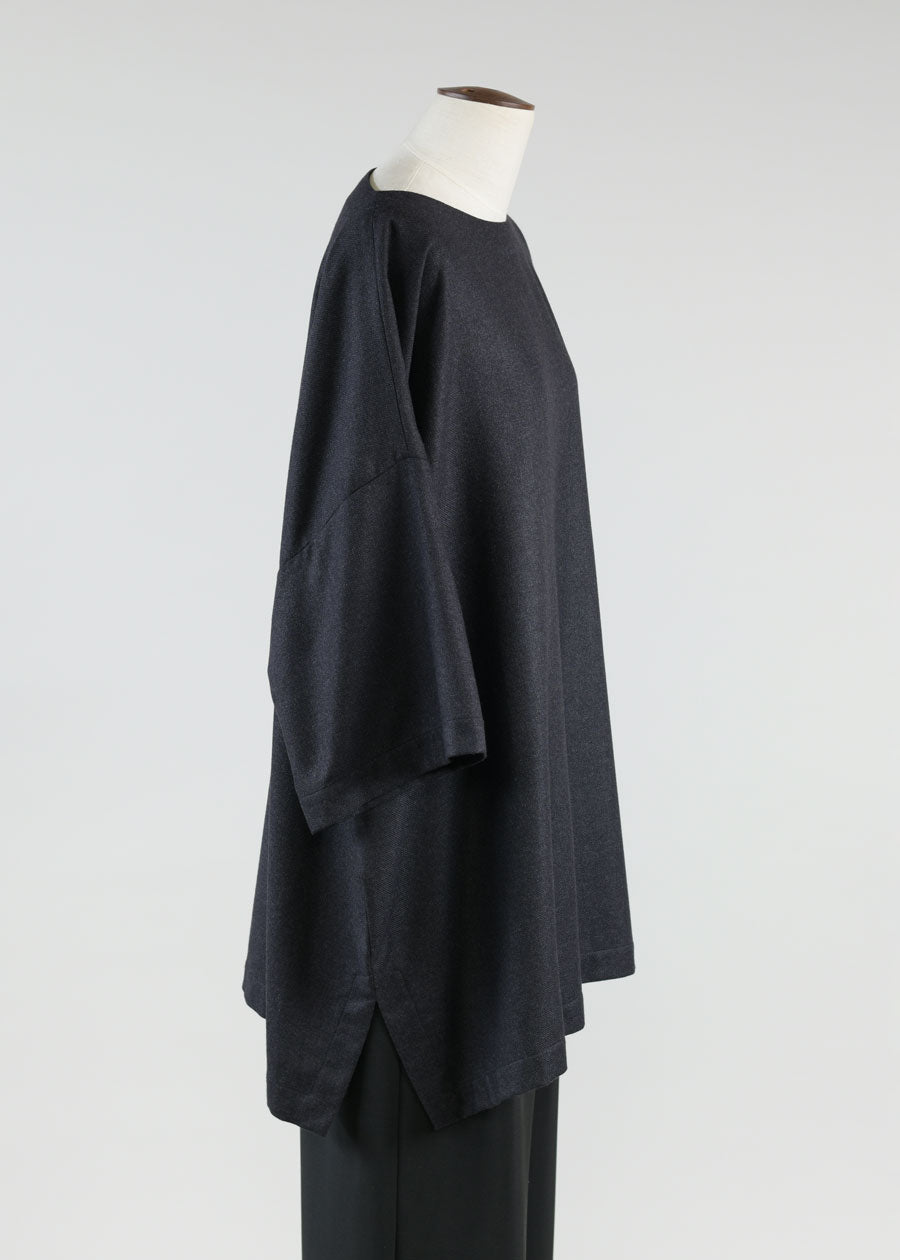3/4 slv scoop neck tunic - long plus w/slits