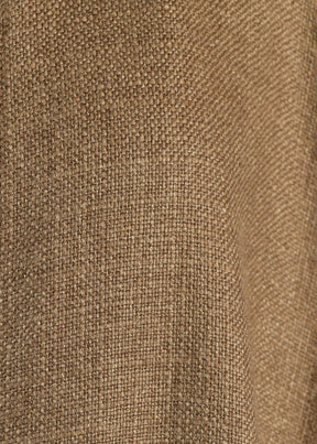 side pleated round neck coat - 3/4 length