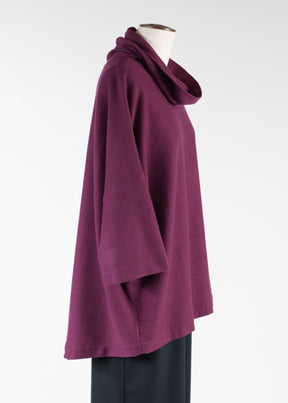 cashmere sloped shoulder monks top - long (3/4 sleeves)